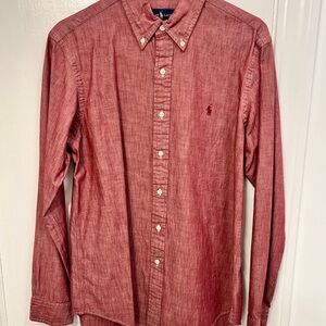 Medium red long sleeve Ralph Lauren 100% cotton